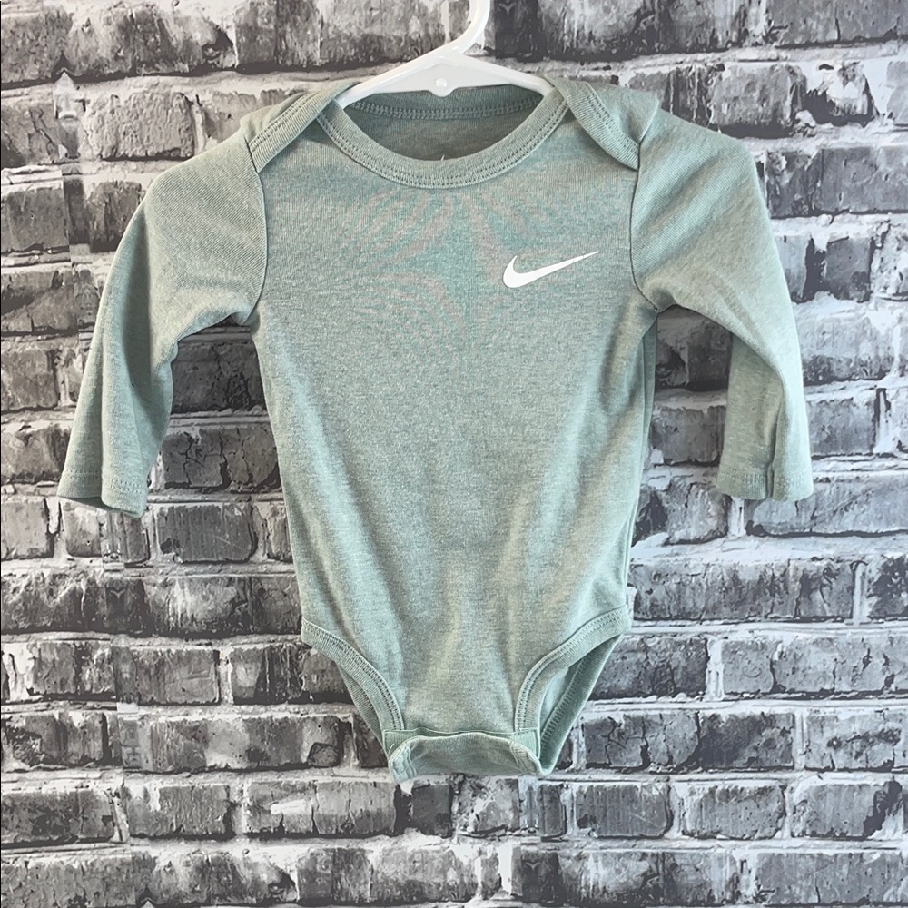 Nike Kids Soft Green Long Sleeve onesie